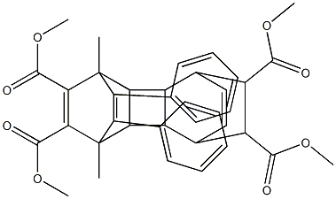 tetramethyl 4,7-dimethyl-15,16-diphenylpentacyclo[8.2.2.2~4,7~.0~2,9~.0~3,8~]hexadeca-5,13,15-triene-5,6,11,12-tetracarboxylate Struktur