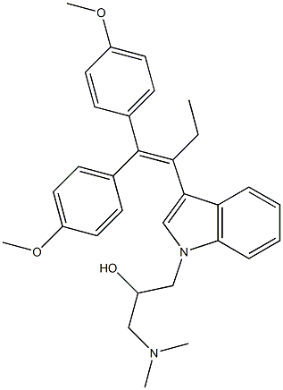  1-(dimethylamino)-3-{3-[1-ethyl-2,2-bis(4-methoxyphenyl)vinyl]-1H-indol-1-yl}-2-propanol