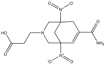  3-{7-(aminocarbonyl)-1,5-bisnitro-3-azabicyclo[3.3.1]non-6-en-3-yl}propanoic acid