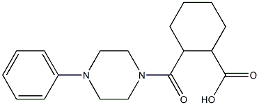 2-[(4-phenyl-1-piperazinyl)carbonyl]cyclohexanecarboxylic acid,,结构式