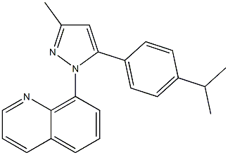 8-[5-(4-isopropylphenyl)-3-methyl-1H-pyrazol-1-yl]quinoline 化学構造式