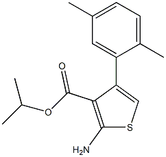 isopropyl 2-amino-4-(2,5-dimethylphenyl)-3-thiophenecarboxylate Structure