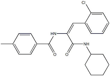 N-{2-(2-chlorophenyl)-1-[(cyclohexylamino)carbonyl]vinyl}-4-methylbenzamide Structure