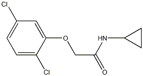 N-cyclopropyl-2-(2,5-dichlorophenoxy)acetamide Struktur