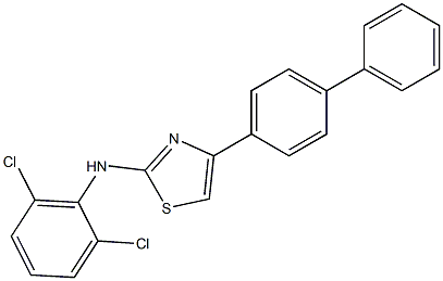 4-[1,1'-biphenyl]-4-yl-N-(2,6-dichlorophenyl)-1,3-thiazol-2-amine Structure