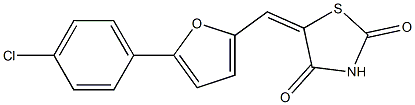 5-{[5-(4-chlorophenyl)-2-furyl]methylene}-1,3-thiazolidine-2,4-dione Struktur