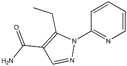 5-ethyl-1-(2-pyridinyl)-1H-pyrazole-4-carboxamide 化学構造式