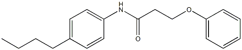 N-(4-butylphenyl)-3-(phenyloxy)propanamide 化学構造式