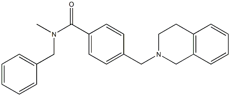 N-benzyl-4-(3,4-dihydro-2(1H)-isoquinolinylmethyl)-N-methylbenzamide 结构式
