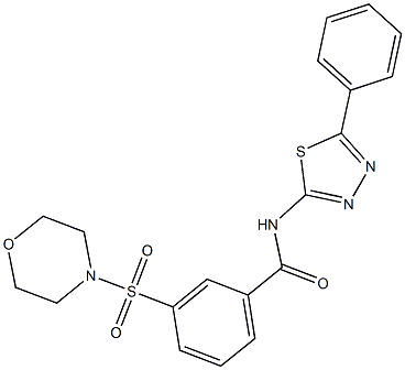 3-(4-morpholinylsulfonyl)-N-(5-phenyl-1,3,4-thiadiazol-2-yl)benzamide