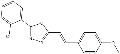 4-{2-[5-(2-chlorophenyl)-1,3,4-oxadiazol-2-yl]vinyl}phenyl methyl ether,,结构式