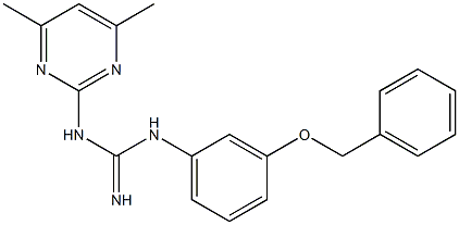 N-[3-(benzyloxy)phenyl]-N'-(4,6-dimethyl-2-pyrimidinyl)guanidine Struktur