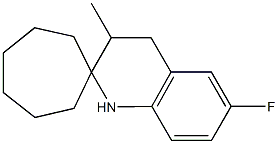 6-fluoro-3-methyl-1,2,3,4-tetrahydrospiro[quinoline-2,1'-cycloheptane] Struktur