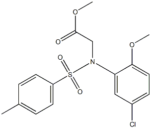 methyl {5-chloro-2-methoxy[(4-methylphenyl)sulfonyl]anilino}acetate Structure