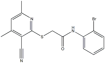  N-(2-bromophenyl)-2-[(3-cyano-4,6-dimethyl-2-pyridinyl)sulfanyl]acetamide