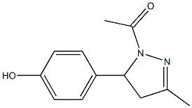 4-(1-acetyl-3-methyl-4,5-dihydro-1H-pyrazol-5-yl)phenol Structure