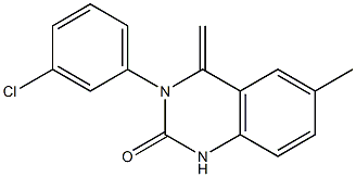 3-(3-chlorophenyl)-6-methyl-4-methylene-3,4-dihydro-2(1H)-quinazolinone 结构式