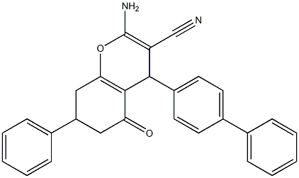 2-amino-4-[1,1'-biphenyl]-4-yl-5-oxo-7-phenyl-5,6,7,8-tetrahydro-4H-chromene-3-carbonitrile