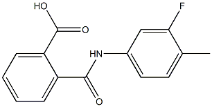 2-[(3-fluoro-4-methylanilino)carbonyl]benzoic acid Struktur