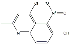 4-chloro-5-nitro-2-methyl-6-quinolinol,,结构式