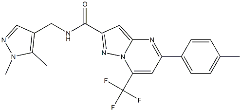  N-[(1,5-dimethyl-1H-pyrazol-4-yl)methyl]-5-(4-methylphenyl)-7-(trifluoromethyl)pyrazolo[1,5-a]pyrimidine-2-carboxamide