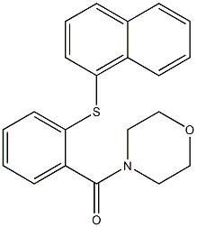 2-(4-morpholinylcarbonyl)phenyl 1-naphthyl sulfide Structure