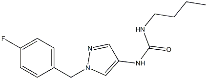 N-butyl-N'-[1-(4-fluorobenzyl)-1H-pyrazol-4-yl]urea 化学構造式