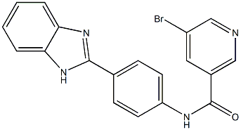 N-[4-(1H-benzimidazol-2-yl)phenyl]-5-bromonicotinamide Structure
