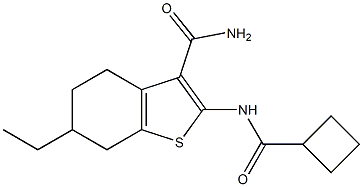 2-[(cyclobutylcarbonyl)amino]-6-ethyl-4,5,6,7-tetrahydro-1-benzothiophene-3-carboxamide|