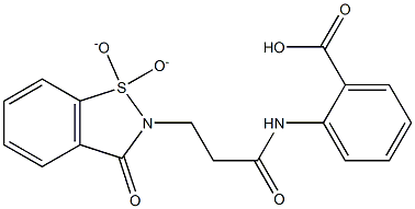 2-{[3-(1,1-dioxido-3-oxo-1,2-benzisothiazol-2(3H)-yl)propanoyl]amino}benzoic acid Structure