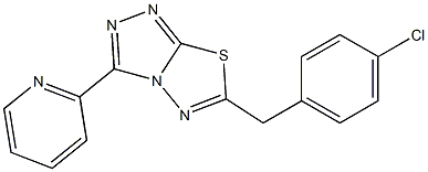 6-(4-chlorobenzyl)-3-(2-pyridinyl)[1,2,4]triazolo[3,4-b][1,3,4]thiadiazole Structure