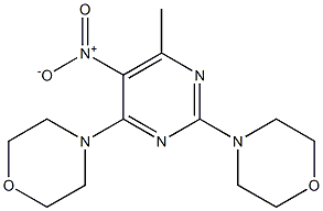 4-[5-nitro-6-methyl-2-(4-morpholinyl)-4-pyrimidinyl]morpholine,,结构式