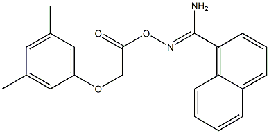 N'-{[2-(3,5-dimethylphenoxy)acetyl]oxy}-1-naphthalenecarboximidamide Struktur