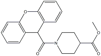 methyl 1-(9H-xanthen-9-ylcarbonyl)-4-piperidinecarboxylate Structure