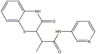 2-(3-oxo-3,4-dihydro-2H-1,4-benzothiazin-2-yl)-N-(3-pyridinyl)propanamide 化学構造式
