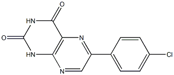 6-(4-chlorophenyl)-2,4(1H,3H)-pteridinedione,,结构式