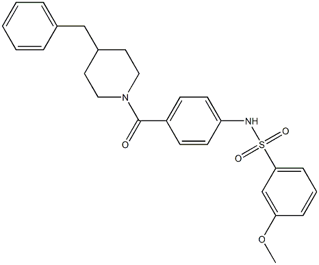 N-{4-[(4-benzyl-1-piperidinyl)carbonyl]phenyl}-3-methoxybenzenesulfonamide Structure