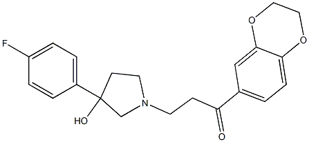  1-(2,3-dihydro-1,4-benzodioxin-6-yl)-3-[3-(4-fluorophenyl)-3-hydroxy-1-pyrrolidinyl]-1-propanone