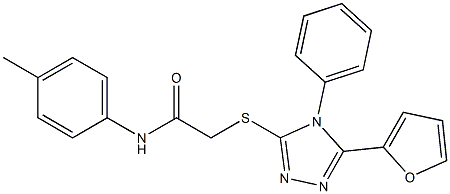 2-[(5-furan-2-yl-4-phenyl-4H-1,2,4-triazol-3-yl)sulfanyl]-N-(4-methylphenyl)acetamide