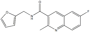6-fluoro-N-(2-furylmethyl)-2-methyl-3-quinolinecarboxamide Structure
