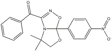 (7a-{4-nitrophenyl}-5,5-dimethyl-5,6-dihydro[1,3]oxazolo[3,2-d][1,2,4]oxadiazol-3-yl)(phenyl)methanone