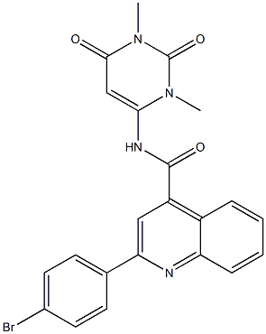 2-(4-bromophenyl)-N-(1,3-dimethyl-2,6-dioxo-1,2,3,6-tetrahydro-4-pyrimidinyl)-4-quinolinecarboxamide|