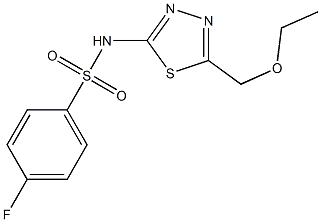 N-[5-(ethoxymethyl)-1,3,4-thiadiazol-2-yl]-4-fluorobenzenesulfonamide Structure