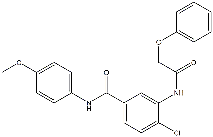 4-chloro-N-(4-methoxyphenyl)-3-[(phenoxyacetyl)amino]benzamide,,结构式