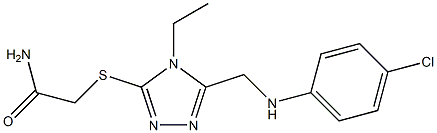 2-({5-[(4-chloroanilino)methyl]-4-ethyl-4H-1,2,4-triazol-3-yl}sulfanyl)acetamide