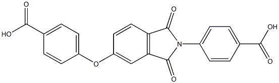 4-[5-(4-carboxyphenoxy)-1,3-dioxo-1,3-dihydro-2H-isoindol-2-yl]benzoic acid 结构式