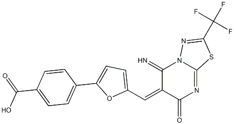  4-{5-[(5-imino-7-oxo-2-(trifluoromethyl)-5H-[1,3,4]thiadiazolo[3,2-a]pyrimidin-6(7H)-ylidene)methyl]-2-furyl}benzoic acid