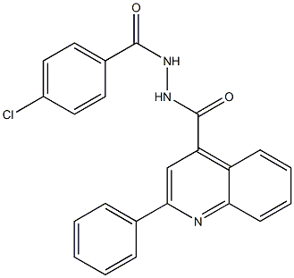 N'-(4-chlorobenzoyl)-2-phenyl-4-quinolinecarbohydrazide Struktur