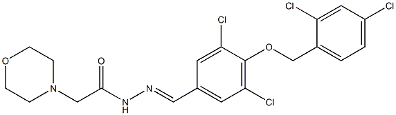 N'-{3,5-dichloro-4-[(2,4-dichlorobenzyl)oxy]benzylidene}-2-(4-morpholinyl)acetohydrazide Structure