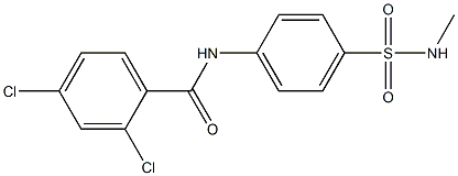 2,4-dichloro-N-{4-[(methylamino)sulfonyl]phenyl}benzamide 化学構造式